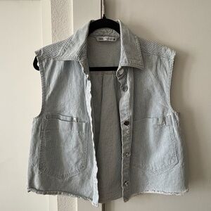 Zara Striped light blue Vest